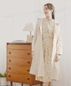 Tiaclasse L 【新色追加・洗える】フーデッドフレアコート