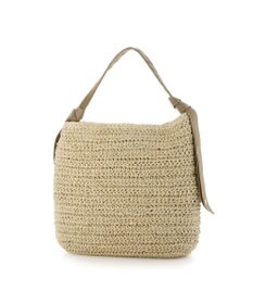 UNBILLION カシュカシュ cachecache / 下がりグログラン地柄編みトート カゴバッグ