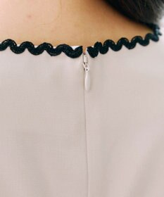 Tiaclasse 【洗える】配色スカラップレースワンピース