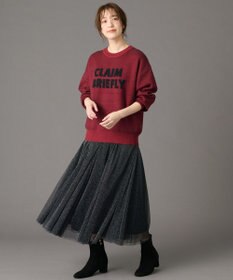 ANY L スウェットライクフェザーロゴニット