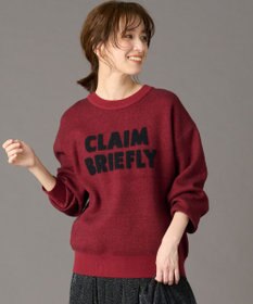 ANY スウェットライクフェザーロゴニット