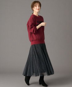 ANY スウェットライクフェザーロゴニット