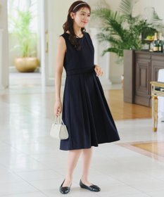 Tiaclasse 【洗える】配色スカラップレースワンピース