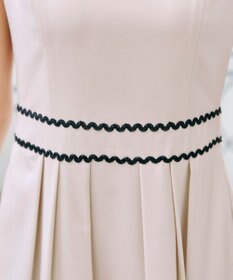 Tiaclasse 【洗える】配色スカラップレースワンピース