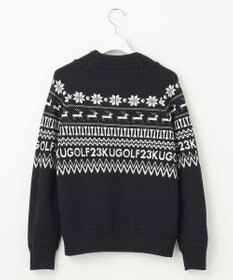 23区GOLF 【WOMEN】【ウォッシャブル】ノルディック柄裏付き ニット