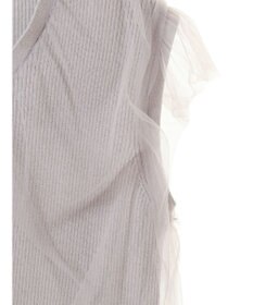 earth music&ecology チュールドッキングノースリカーディガン