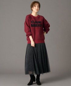 ANY スウェットライクフェザーロゴニット