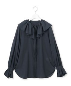 23区 【GOLD LABEL】シアーコットン ラッフル襟 ブラウス