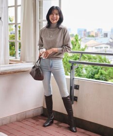 WEGO 【WEB限定/25年秋冬新作/洗濯OK/毛玉レス】タートルネックニット