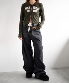 WEGO WジップナンバリングロゴロンT