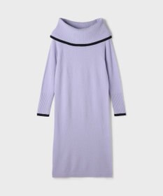 GRACE CONTINENTAL バイカラーオフショルニットワンピース