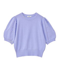 earth music&ecology パールスリーブニットプルオーバー