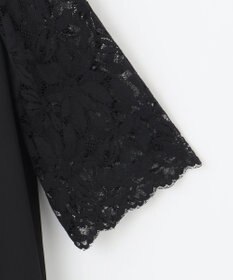 自由区 L 【17号サイズまで展開】フラワーレースダブルクロス ワンピース