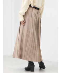 earth music&ecology サテンプリーツスカート