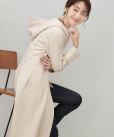 Tiaclasse L 【新色追加・洗える】フーデッドフレアコート