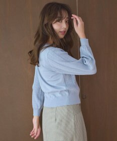 Feroux 【洗える】ビジューボタン カーディガン