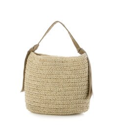 UNBILLION カシュカシュ cachecache / 下がりグログラン地柄編みトート カゴバッグ