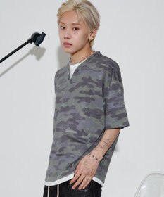 WEGO 【ユニセックス着用ITEM】キーネックフェイクレイヤードT（SS）