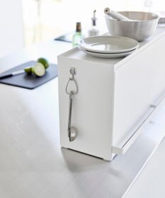 tower 前が開くキッチンカウンター上収納ラック タワー D15 ホワイト