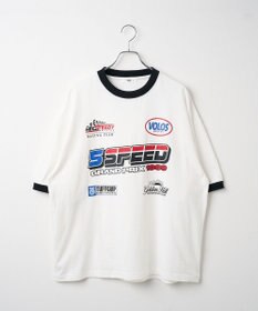 WEGO 【ユニセックス着用ITEM/手洗い可/MLサイズ】レーシングロゴTシャツ