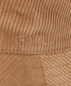 MOONBAT FURLA コール天バケットハット／ロゴ刺繍