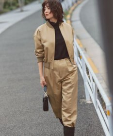 uncrave ラスターサテン ブルゾン（uncrave WHITE）