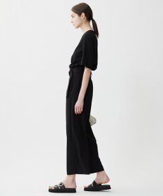 ICB 【接触冷感・UVカット・洗える】 T/Rドライリネン ワイドストレートパンツ