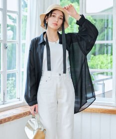 WEGO 【シワになりにくい/手洗い可】シアーBIGシャツ