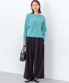 組曲 L 【加藤ローサさん着用】ラメストライプ ワイドパンツ