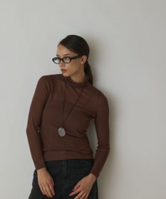 GRACE CONTINENTAL シアーリブニットトップ