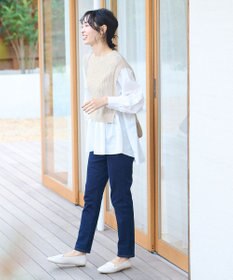 ANY 【洗濯機可・前後差あり】レイヤードブラウスニット