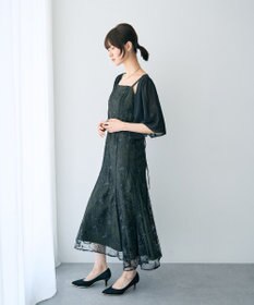 YECCA VECCA 【2点SET】フラワー柄スパンコール刺繍ドレス