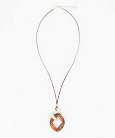 J.PRESS LADIES 【WEB限定】マーブルコンビ レザー ネックレス