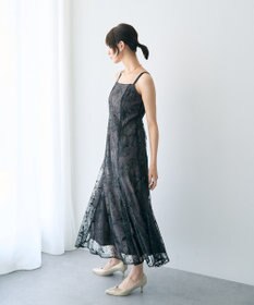 YECCA VECCA 【2点SET】フラワー柄スパンコール刺繍ドレス