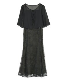 YECCA VECCA 【2点SET】フラワー柄スパンコール刺繍ドレス