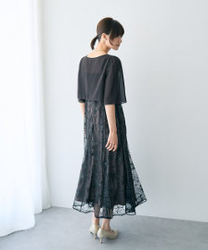 YECCA VECCA 【2点SET】フラワー柄スパンコール刺繍ドレス