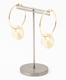 GRACE CONTINENTAL ラインコインフープイヤーカフ