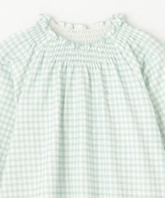 組曲 KIDS 【110-140㎝】シャーリングチェック トップス