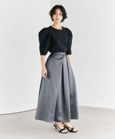 #Newans ヘビーサテンフレアースカート