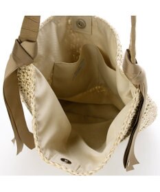 UNBILLION カシュカシュ cachecache / 下がりグログラン地柄編みトート カゴバッグ