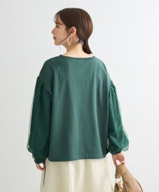 Green Parks 袖チュールドッキングプルオーバー