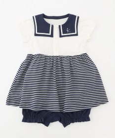 組曲 KIDS 【80-90cm】セーラーボーダー ワンピース