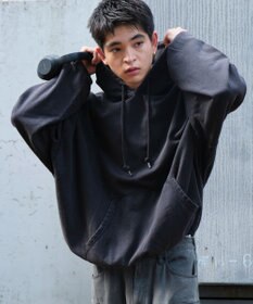 WEGO アシッドウォッシュバルーンパーカー