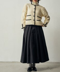 muuc トリプルクロス タックフレアスカート｜軽くてふっくらした三重織り生地・セットアップ可能