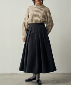 muuc トリプルクロス タックフレアスカート｜軽くてふっくらした三重織り生地・セットアップ可能