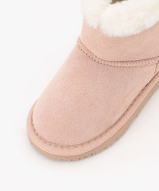 ANY KIDS フェイクムートンリボンブーツ