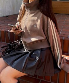 WEGO スエードポンチクロップドトラックジャケット