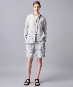 JOSEPH ABBOUD MOUNTAIN 【ゆったり】プレーティング天竺 リーフプリントアウトドア Tシャツ