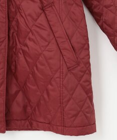 自由区 L 【洗える】ブライトキルト フード付きコート