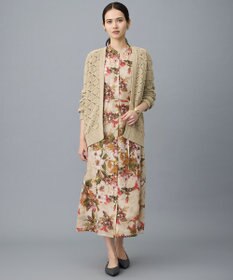 自由区 【SHIHOさん着用】ボタニカルプリント ワンピース